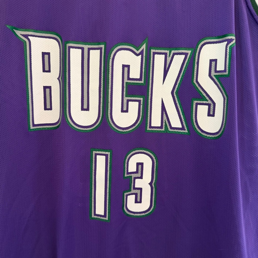 Champion Milwaukee Bucks Glenn Robinson 13 Jersey VTG 90s Purple NBA 40 Medium - Picture 7 of 10